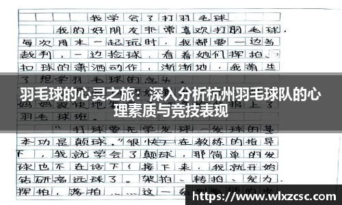 羽毛球的心灵之旅：深入分析杭州羽毛球队的心理素质与竞技表现